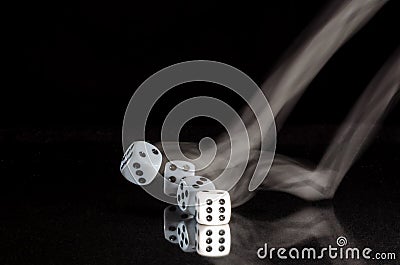 Risking All on a Roll of the Dice Stock Photo