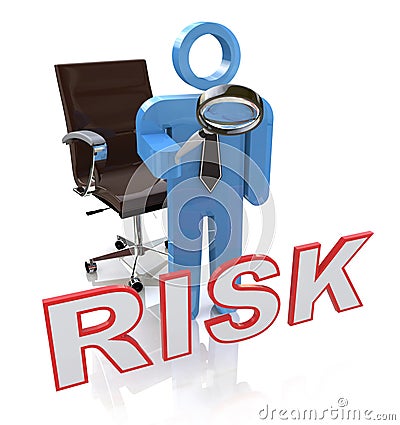 Risky Character Showing Dangerous Hazard Or Risk Stock Photo