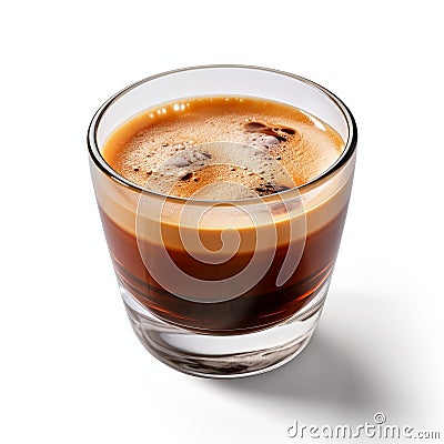 Ristretto Coffee Isolated On White Background Stock Photo