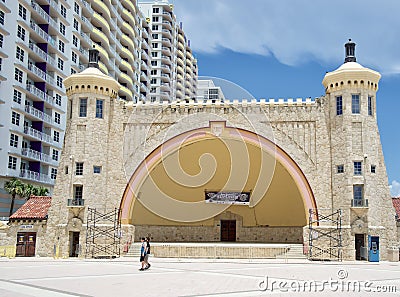 Ritchey Plaza Outdoor Amphitheater, Daytona Beach, Florida Editorial Stock Photo