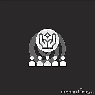 ritual icon. Filled ritual icon for website design and mobile, app development. ritual icon from filled funeral collection Vector Illustration