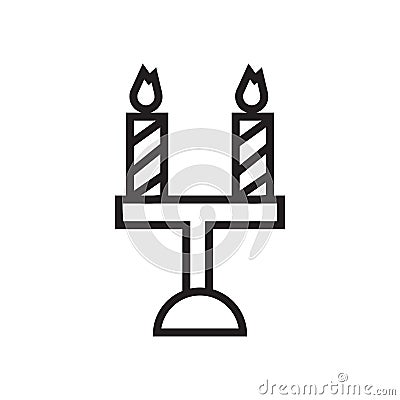 Ritual icon vector sign and symbol isolated on white background Vector Illustration