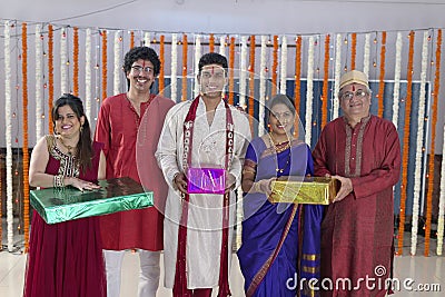 Ritual in Indian Hindu wedding Stock Photo