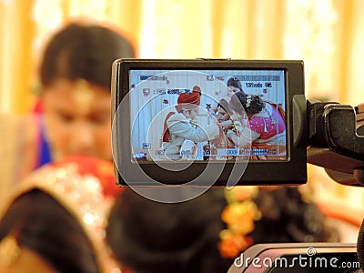 Rituals of traditional Hindu wedding, India Editorial Stock Photo