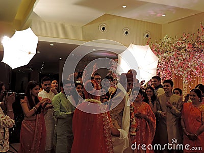 Rituals of traditional Hindu wedding, India Editorial Stock Photo