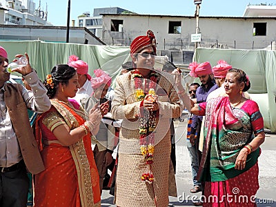 Rituals of traditional Hindu wedding, India Editorial Stock Photo