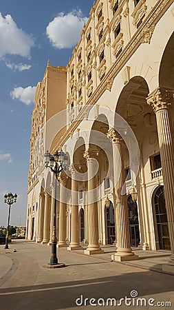 Ritz Carltone Riyadh impressive Corinthian columns of neoclassic architecture Editorial Stock Photo