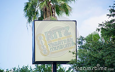 Ritz Theatre and Museum Sign, Jacksonville, Florida Editorial Stock Photo