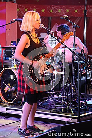 Ritzy Bryan of rock / punk band Joy Formidable Editorial Stock Photo