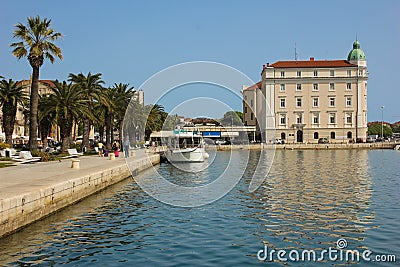 Riva promenade. Seafront. Split. Croatia Editorial Stock Photo