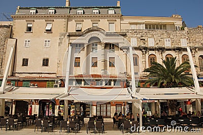 Riva promenade. Split. Croatia Editorial Stock Photo