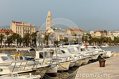 Riva promenade. Split. Croatia Editorial Stock Photo