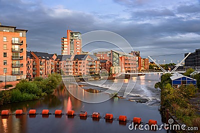 River Aire Leeds Stock Photo