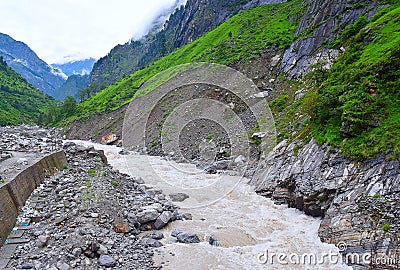 River Alaknanda at Govindghat2, Uttarakhand, India Stock Photo