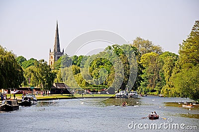 River Avon, Stratford-upon-Avon. Editorial Stock Photo