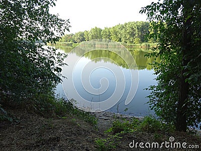 On the river bank Stock Photo