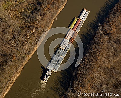 River barge Stock Photo