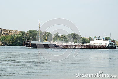River barge Stock Photo
