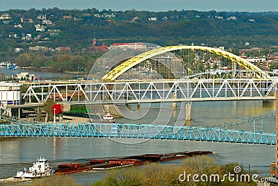 River Barge Stock Photo