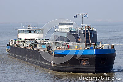 River barges Stock Photo