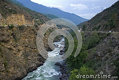 River, Bhutan Stock Photo