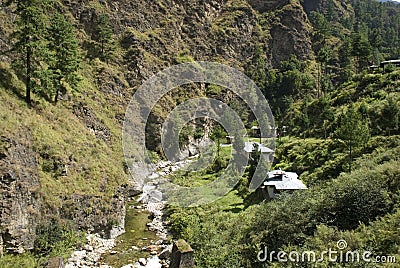 River, Bhutan Stock Photo