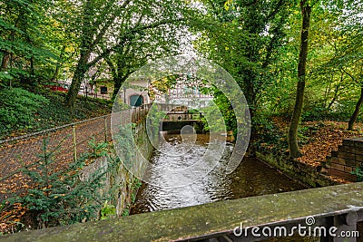 River Birs in Basel, Switzerland. Stock Photo