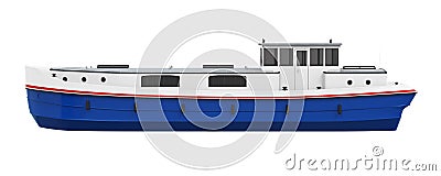 River Boat Isolated Stock Photo