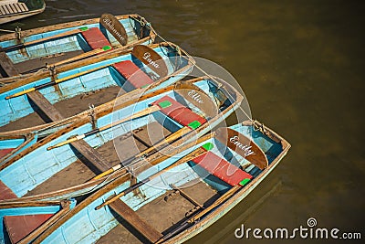 River Boats in Oxford Stock Photo