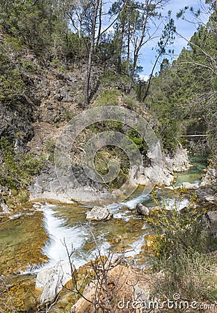 River Borosa Walking Trail in the Sierra Cazorla Mountains Stock Photo