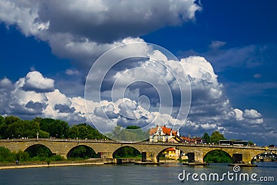 River bridge Stock Photo