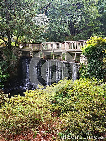 River Bridge waterfall Stock Photo