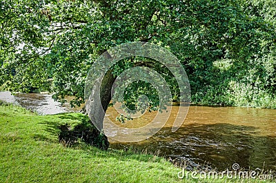 River Calder in Lancashire, England Stock Photo