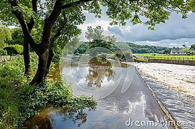 River Calder in Lancashire, England Stock Photo