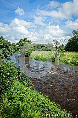 River Calder in Lancashire, England Stock Photo