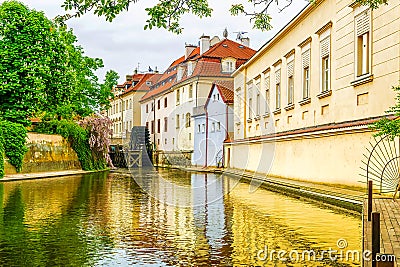 The River Chertovka in Prague. Czech Republic Stock Photo