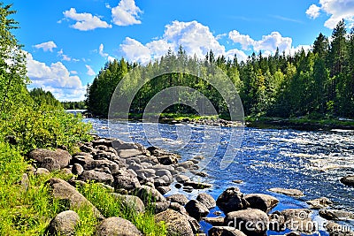 River Chirko-Kem. Karelia, Russia Stock Photo