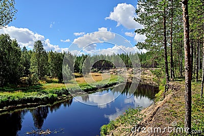 River Chirko-Kem. Karelia, Russia Stock Photo