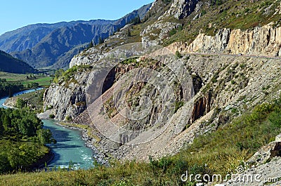 The River Chuya. mountain Altai Stock Photo