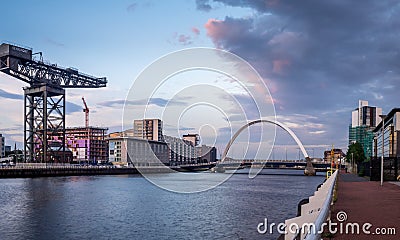 River Clyde panoramic Editorial Stock Photo