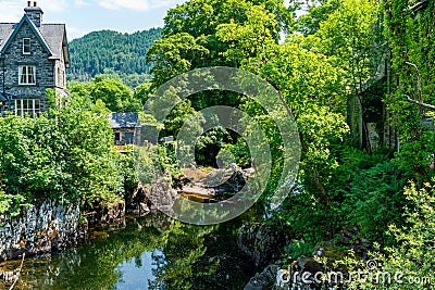 River Llugwy in Betws-y-coed Stock Photo