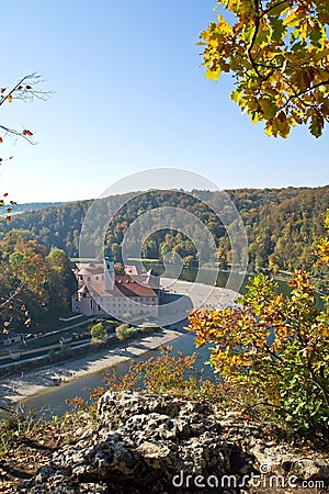 River Danube with Weltenburg Abbey, Germany Stock Photo