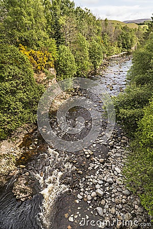 River Fechlin at Whitebridge in the Highlands. Stock Photo