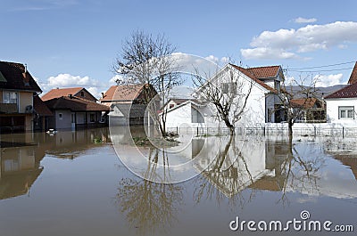 River flood Stock Photo