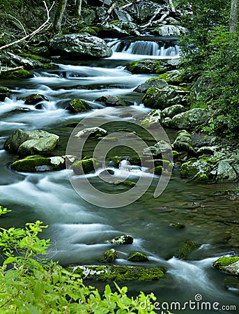 River flow in TN, Smoky Mountains Stock Photo