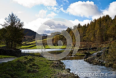 River ford in cumbria Stock Photo