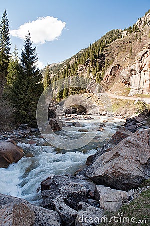 River in Grigorevsky gorge Stock Photo