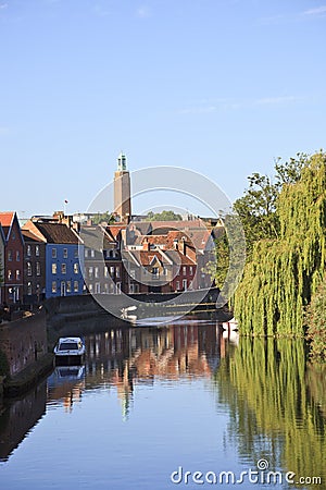 River Houses Stock Photo