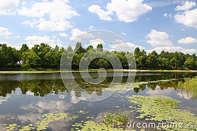 River Kotorosl in Yaroslavl Stock Photo