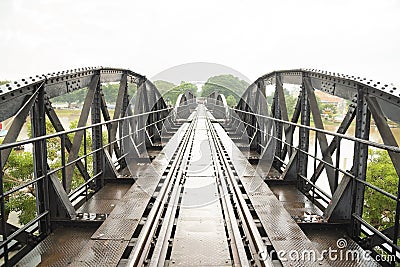 The River Kwai Bridge, Death railway bridge Stock Photo